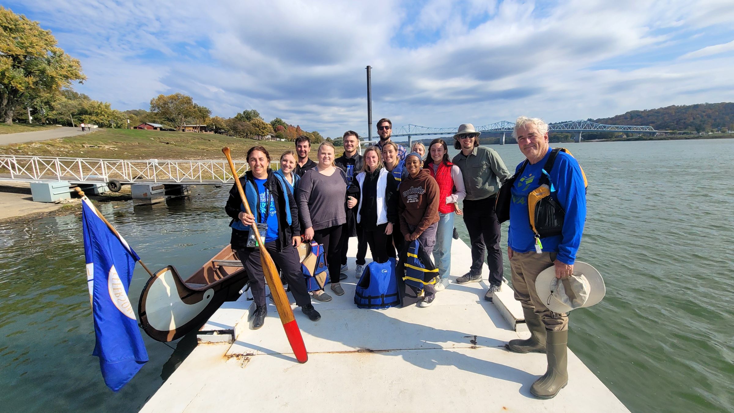 The Ohio Riverway Studio project gave students an opportunity to travel along the Ohio River, designing strategies to connect Trimble County and the city of Milton. Photo provided by Carolina Segura Bell.