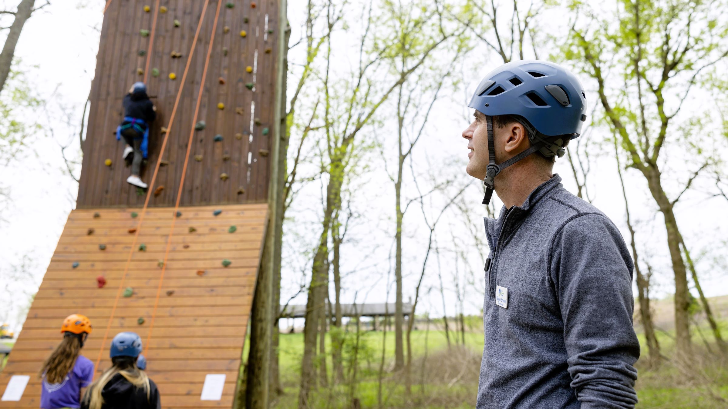 Roger Brown observing participants. Photo by Sabrina Hounshell.