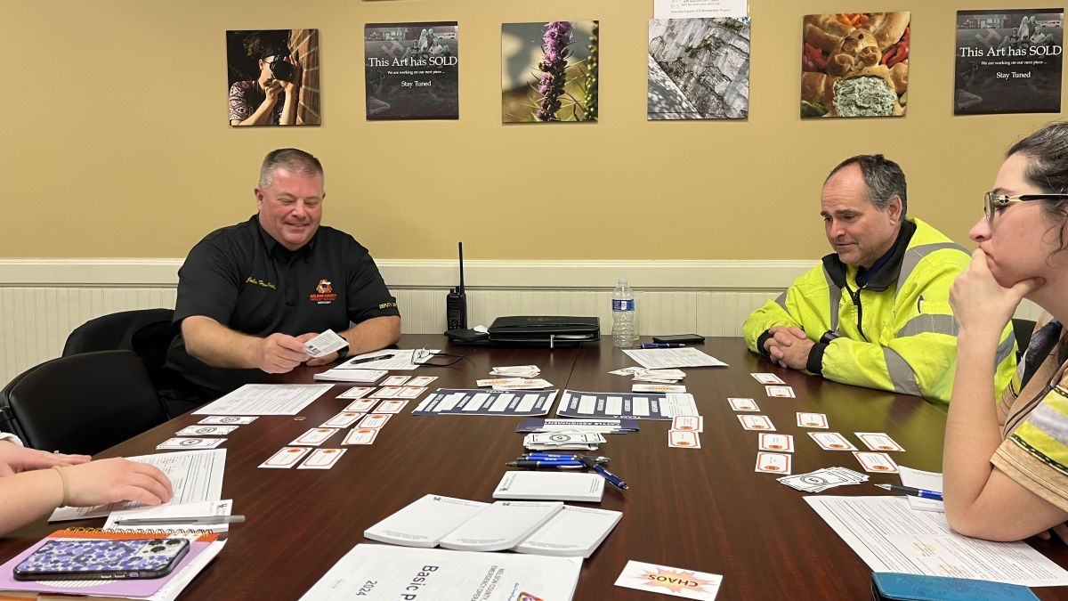 Training with members of the Nelson County Emergency Management. Photo provided by Danielle Hagler.