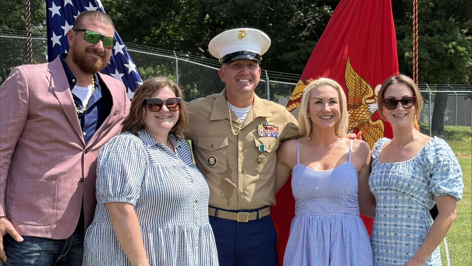 Nick Lanier with his family at ceremony. Photo provided by Nick Lanier. 